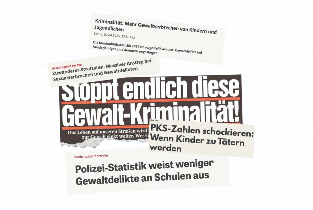 Schlagzeilen über die Polizeiliche Kriminalstatistik