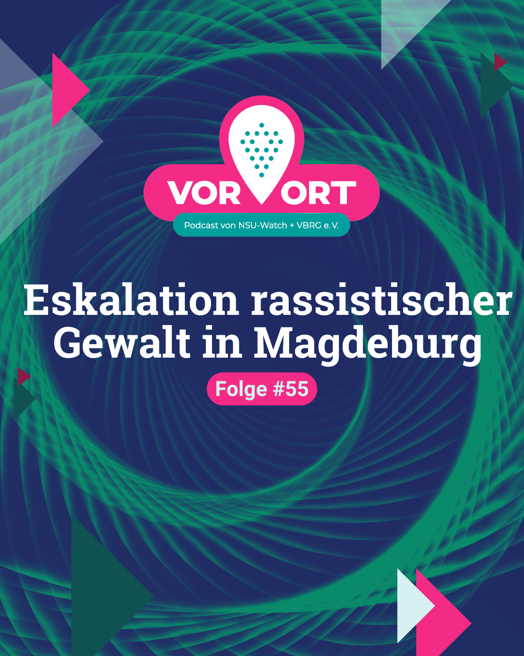 Cover von Podcast "NSU Watch": Es geht um Eskalation rassistischer Gewalt in Magdeburg.